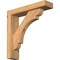 Ekena Millwork Olympic Block Smooth Bracket w/ Offset Brace, Western Red Cedar, 3 1/2"W x 14"D x 14"H BKT0402X14X14OLY05SWR - alternate 1